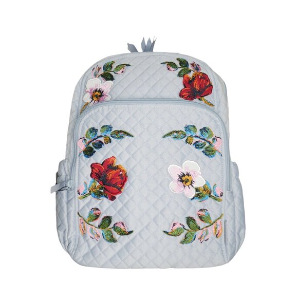 Vera Bradley Campus Backpack Work Travel Laptop Trolley Sea Air Floral NWT - Picture 6 of 15